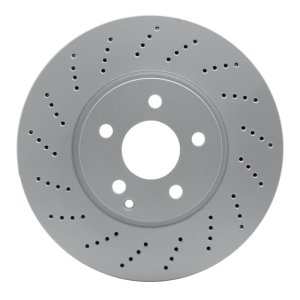 Mercedes-Benz C350 Brake Rotor (1) - Front - R1 Concepts - GEOSPEC Coated - Drilled - `08-`16